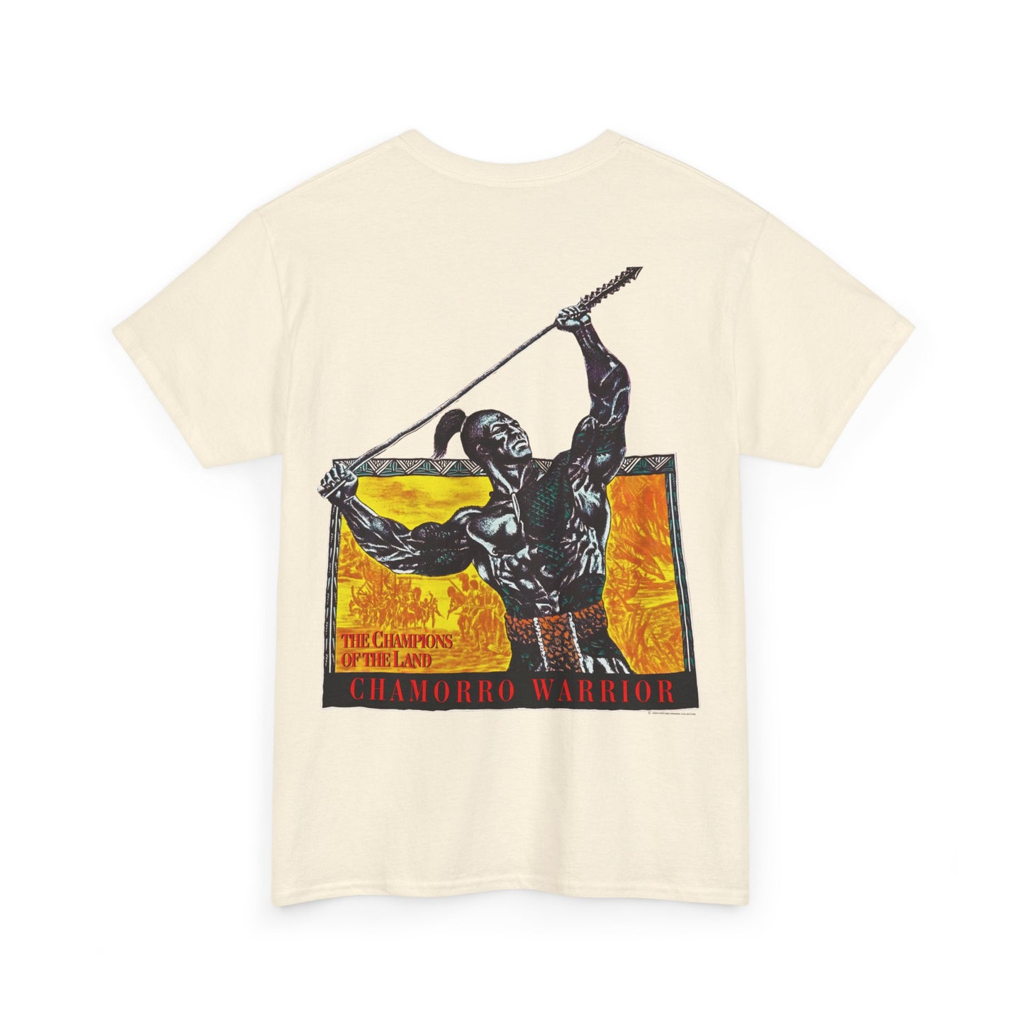 Chamorro Warrior Guam The Champions Of The Land Vintage Design 90s New Print Unisex Heavy Cotton Tee