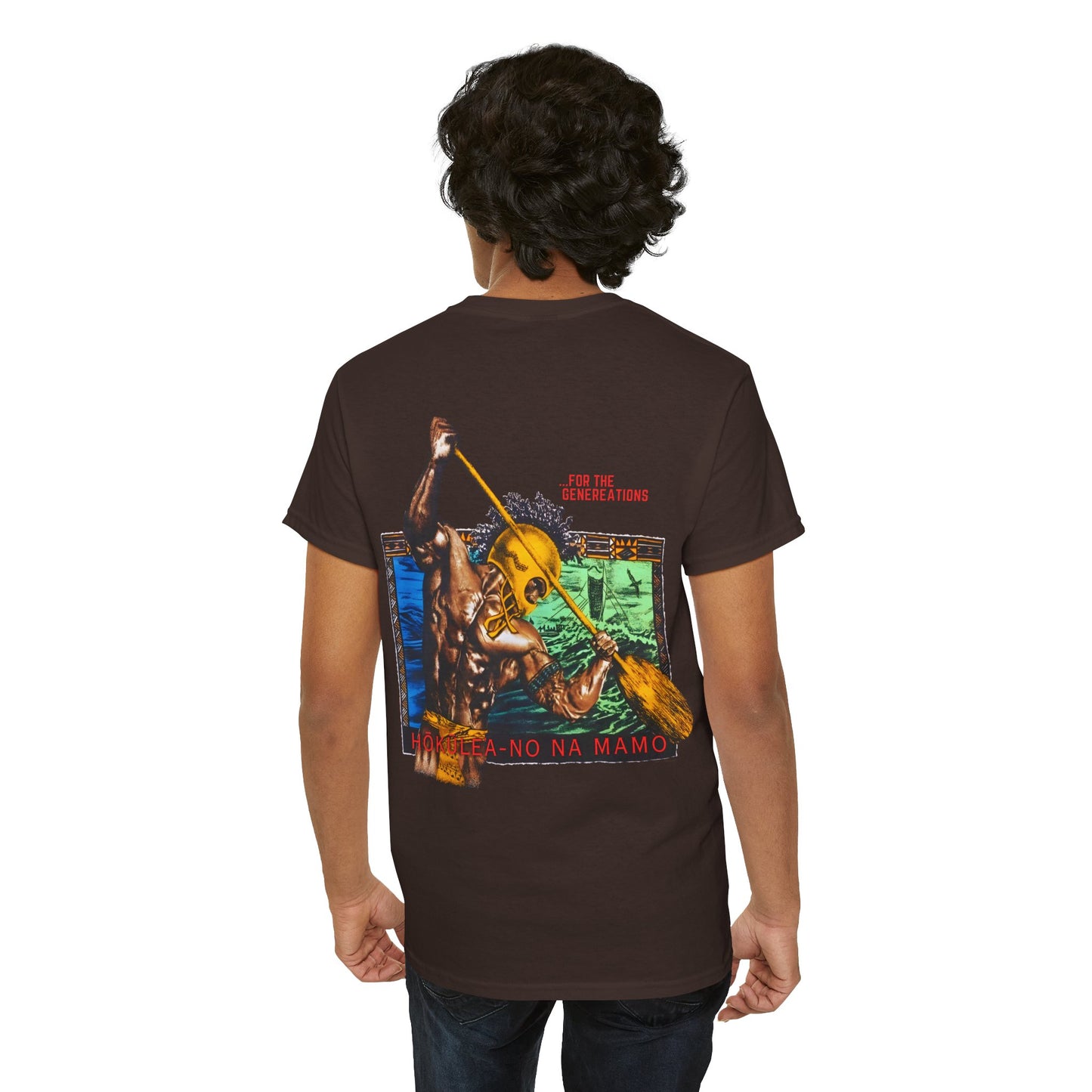 Hawaiian Strength For The Generations Hokulea-no Na Mamo Vintage Design 90s New Print T-shirt Unisex Heavy Cotton Tee