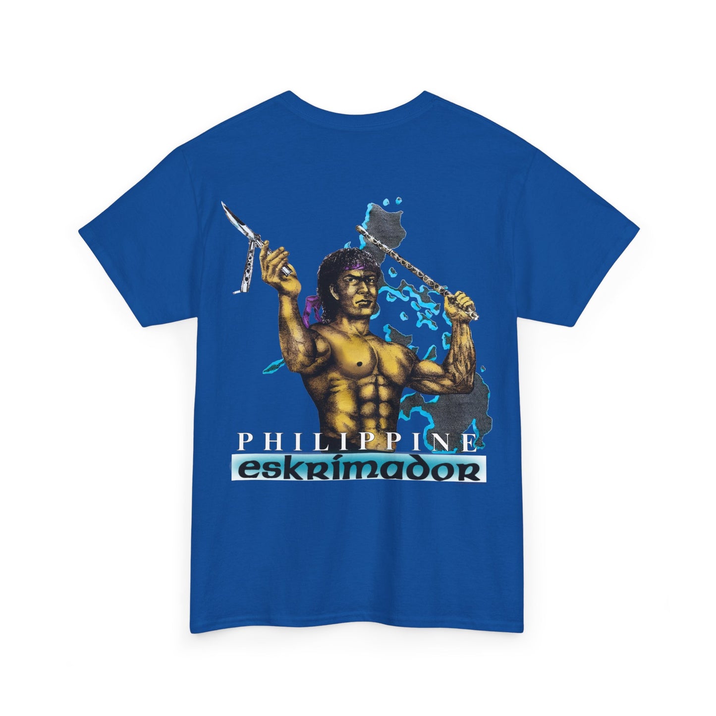 Filipino Strength Philippine Eskrimador Vintage Design 90s New Print Unisex Heavy Cotton Tee