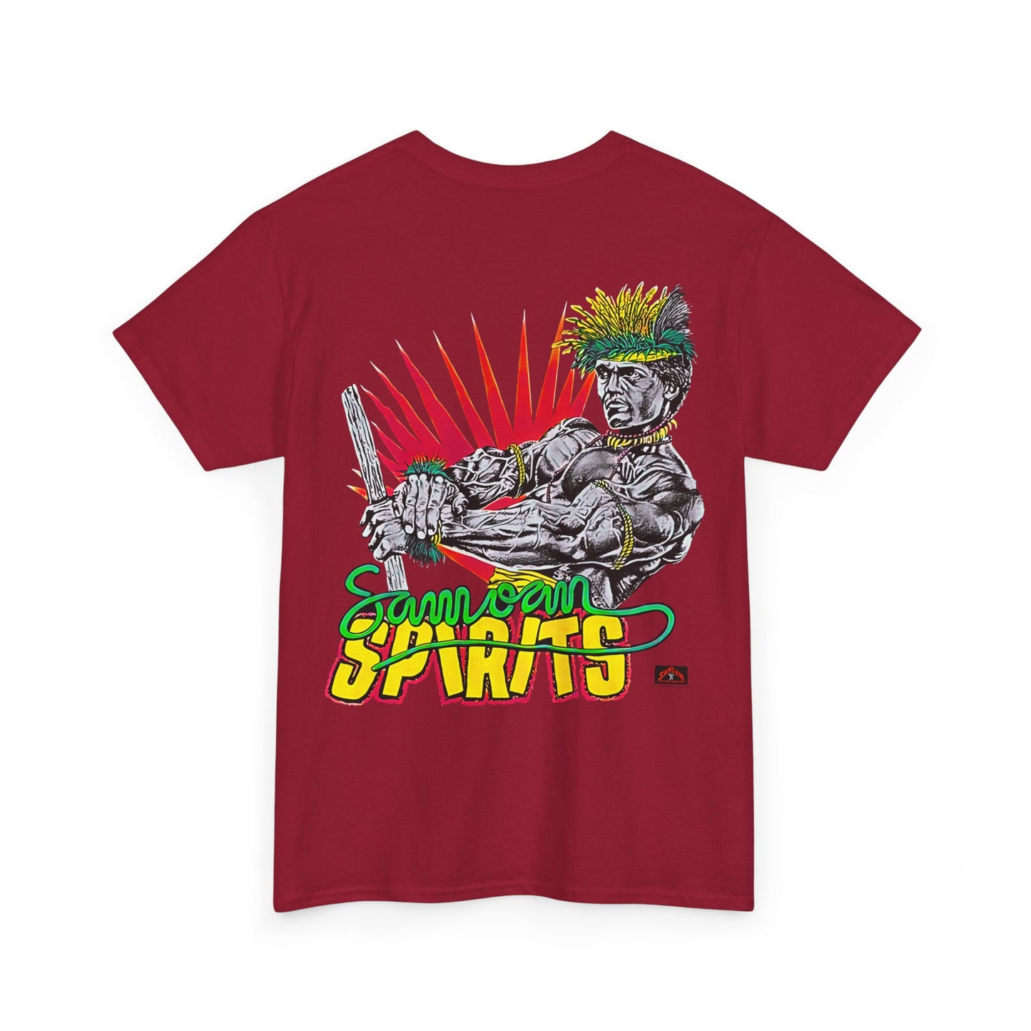 Samoan Strength Samoan Spirits Vintage 90s Design New Print Unisex Heavy Cotton Tee