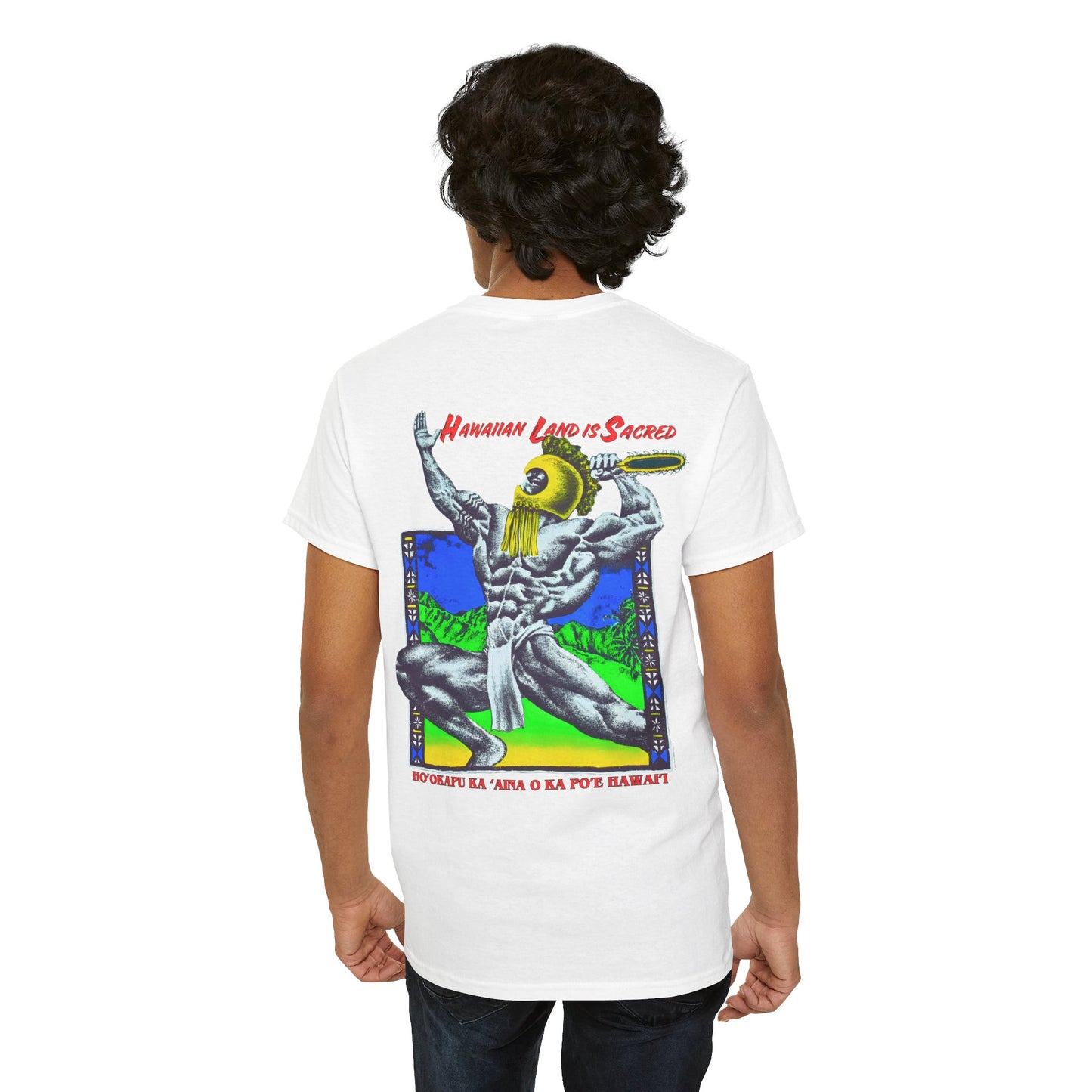 Hawaiian Strength Hawaiian Land Is Sacred Ho'okapu Ka 'Aina o Ka Po'e Hawai'i Vintage Design 90s New Print T-shirt Unisex Heavy Cotton Tee
