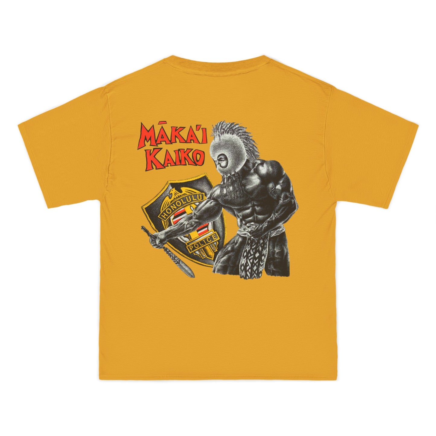 Hawaiian Strength Makai Kaiko Honolulu Police Vintage Design 90s New Print Beefy-T® Short-Sleeve T-Shirt