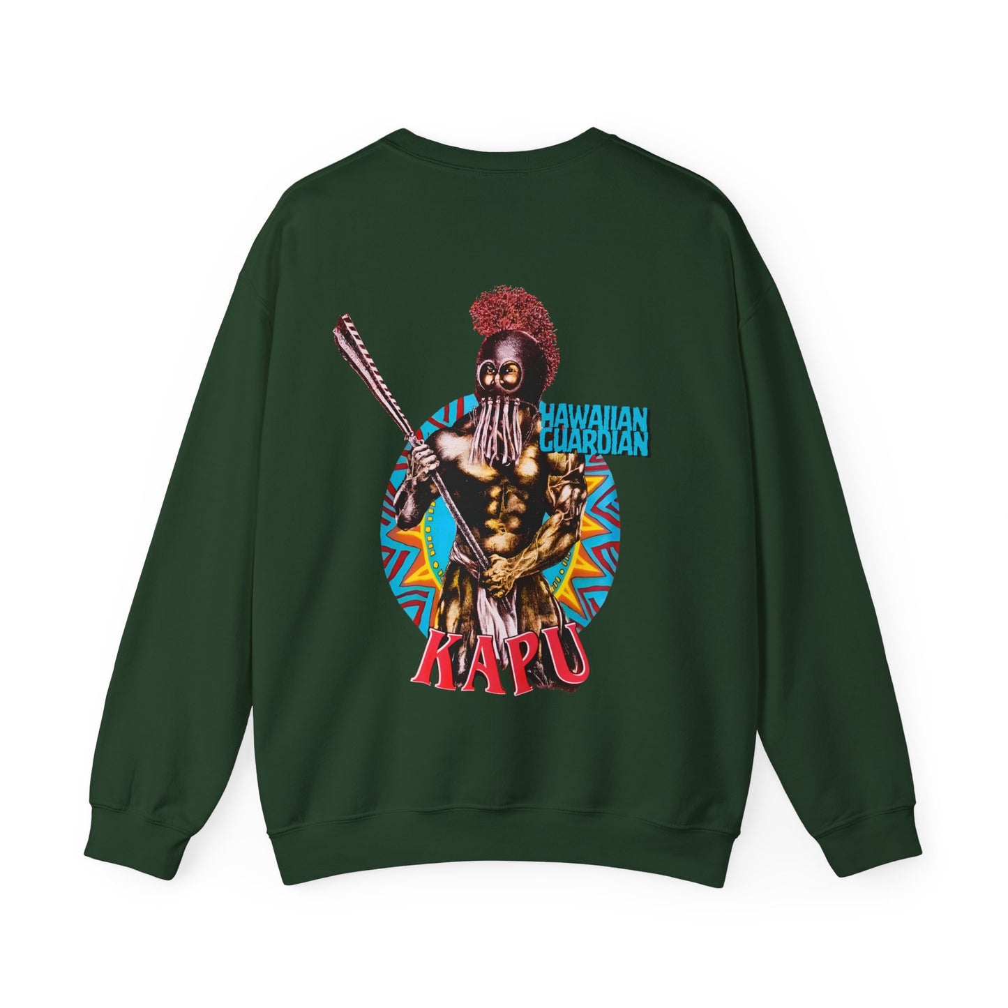 Hawaiian Strength Kapu Hawaiian Guardian Vintage Design 90s New Print Unisex Heavy Blend™ Crewneck Sweatshirt