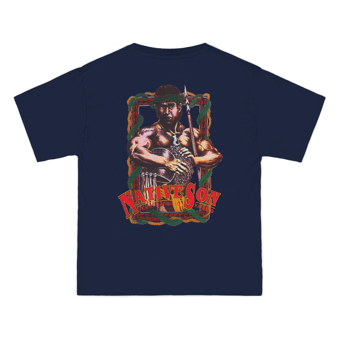 Hawaiian Strength Native Son Keiki Hanau o Ka'aina Vintage Design 90s New Print Beefy-T® Short-Sleeve T-Shirt