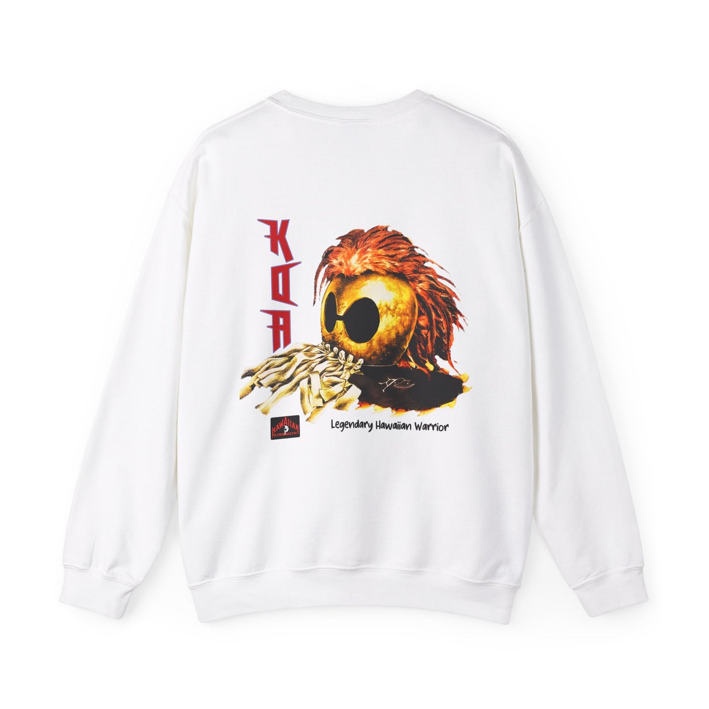 Hawaiian Strength Koa Legendary Hawaiian Warrior Vintage Design 90s New Print Unisex Heavy Blend™ Crewneck Sweatshirt