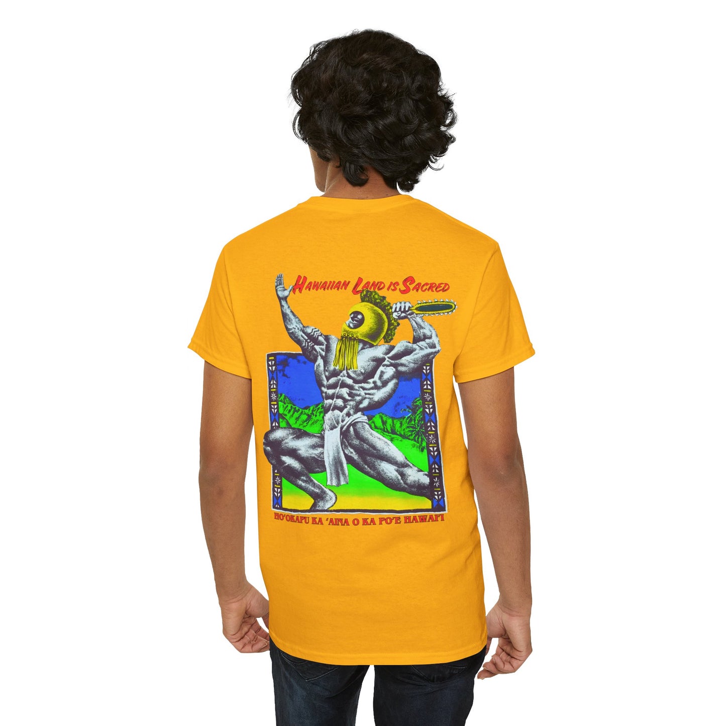 Hawaiian Strength Hawaiian Land Is Sacred Ho'okapu Ka 'Aina o Ka Po'e Hawai'i Vintage Design 90s New Print T-shirt Unisex Heavy Cotton Tee