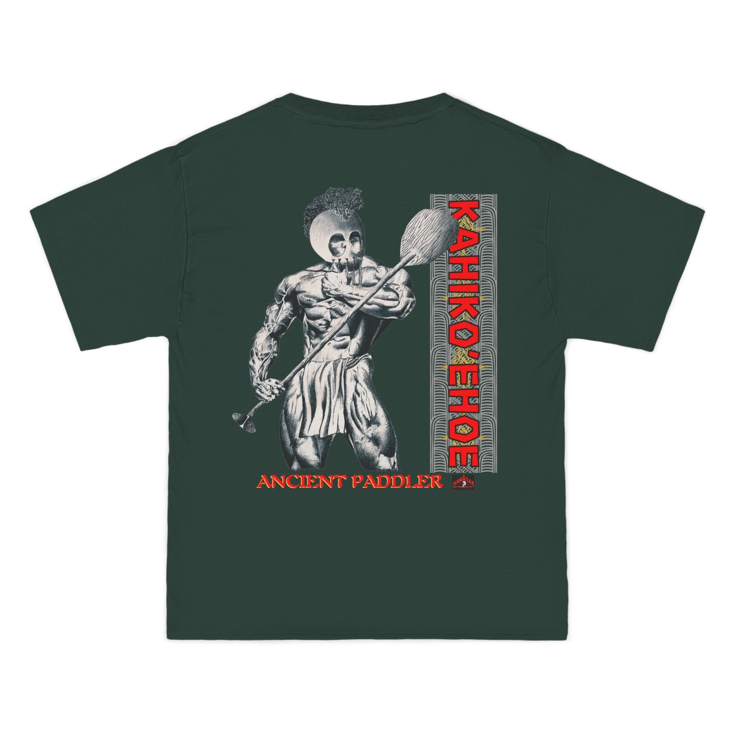 Hawaiian Strength Ancient Paddler Kahiko'ehoe Vintage Design 90s New Print Beefy-T® Short-Sleeve T-Shirt