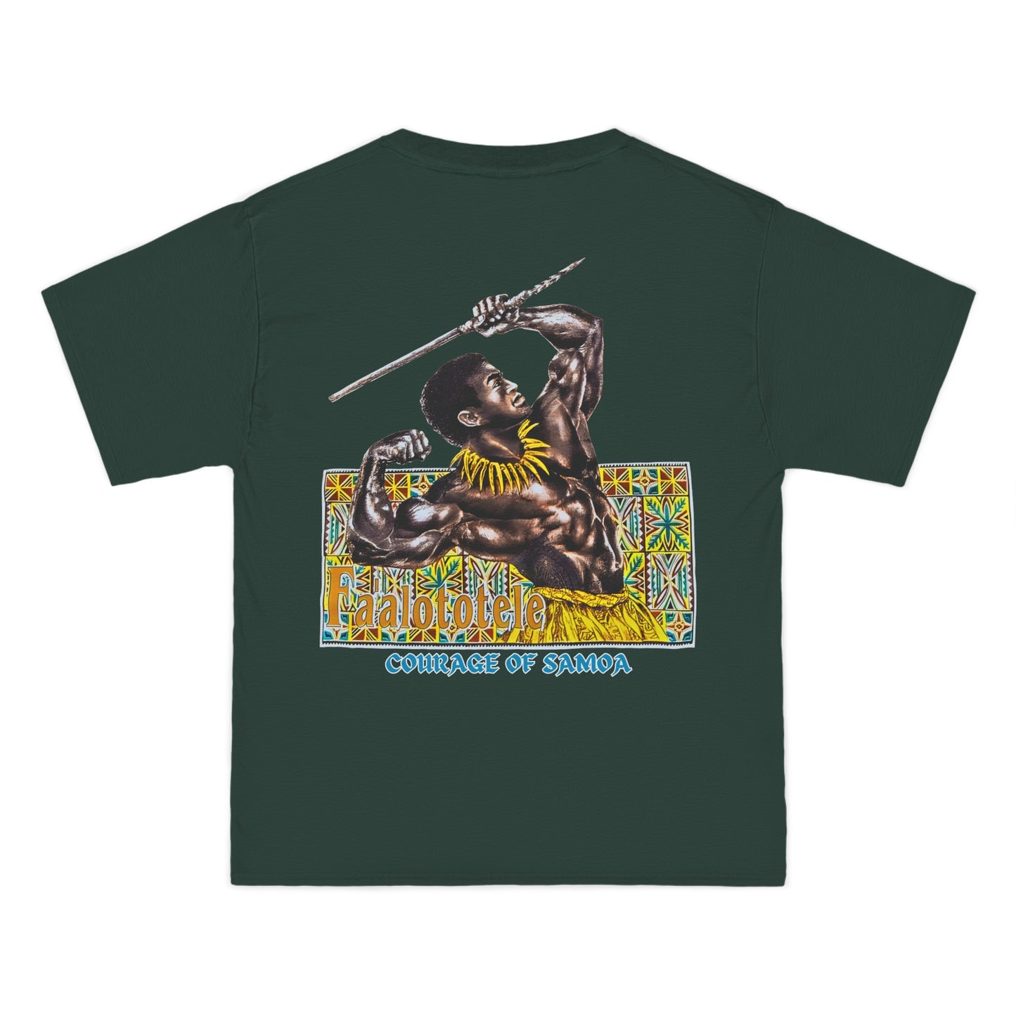Samoan Strength Faalototele Courage of Samoa Vintage Design 90s New Print Beefy-T® Short-Sleeve T-Shirt