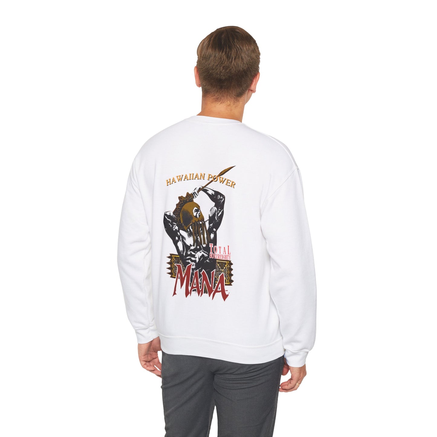 Hawaiian Strength Hawaiian Power Mana Total Sovereignty Vintage Design 90s New Print Unisex Heavy Blend™ Crewneck Sweatshirt