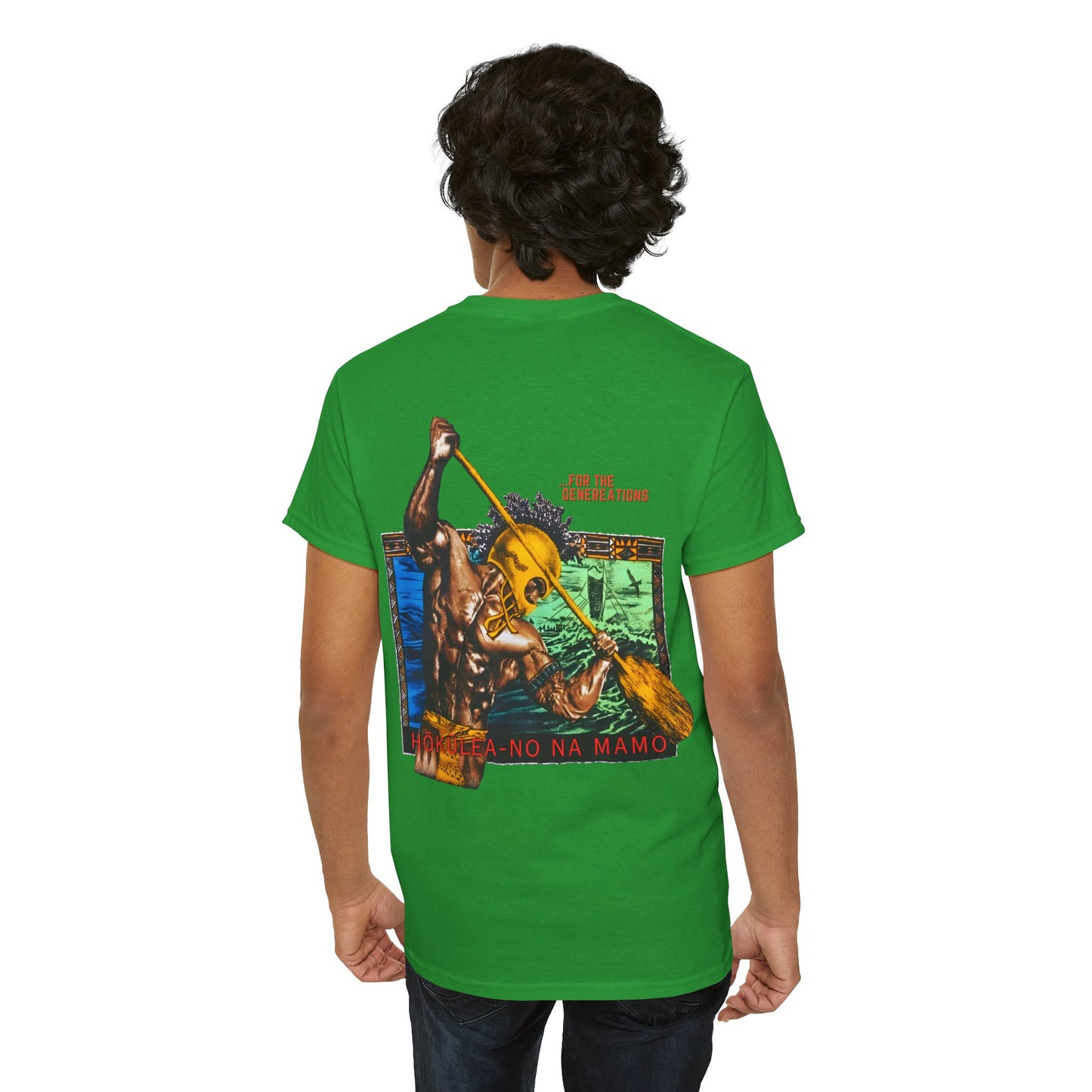 Hawaiian Strength For The Generations Hokulea-no Na Mamo Vintage Design 90s New Print T-shirt Unisex Heavy Cotton Tee