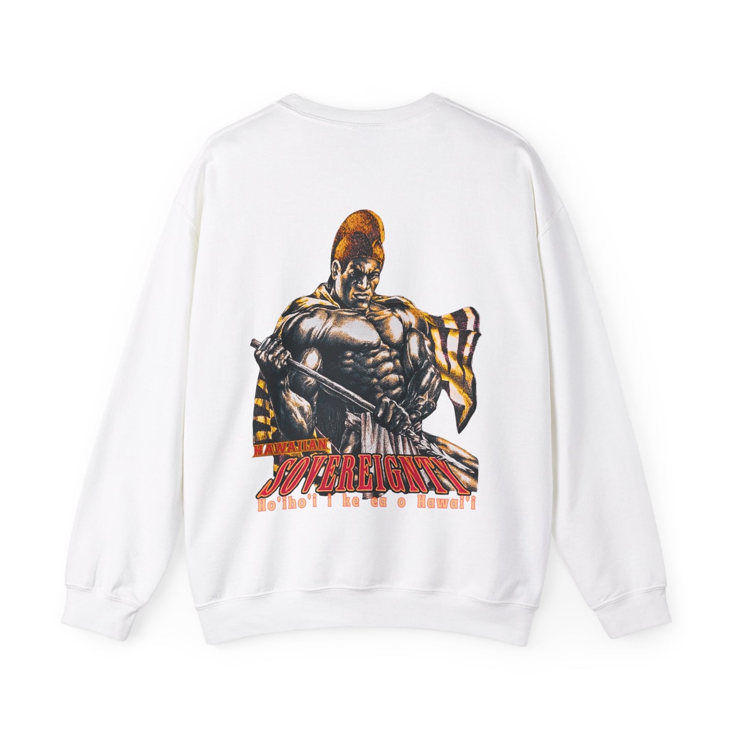 Hawaiian Strength Hawaiian Sovereignty Ho'iho'i i ke ea o Hawai'i Vintage Design 90s New Print Unisex Heavy Blend™ Crewneck Sweatshirt