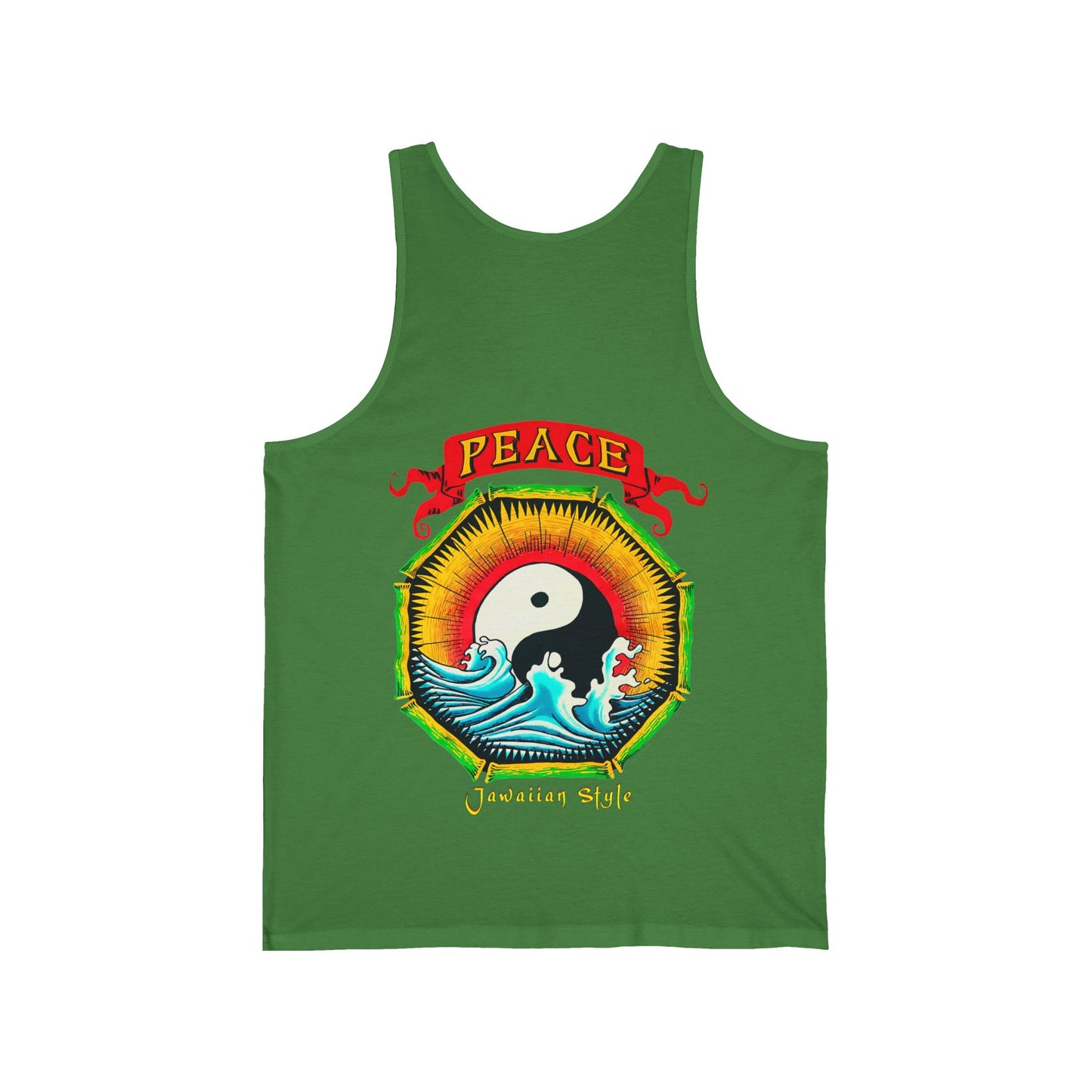 Jawaiian Strength Peace Jawaiian Style Vintage Design 90s New Print Unisex Jersey Tank