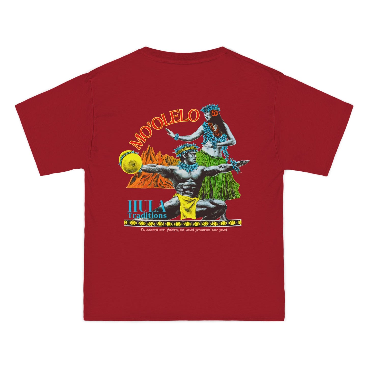 Hawaiian Strength Mo'olelo Hula Traditions Vintage Design 90s New Print Beefy-T® Short-Sleeve T-Shirt