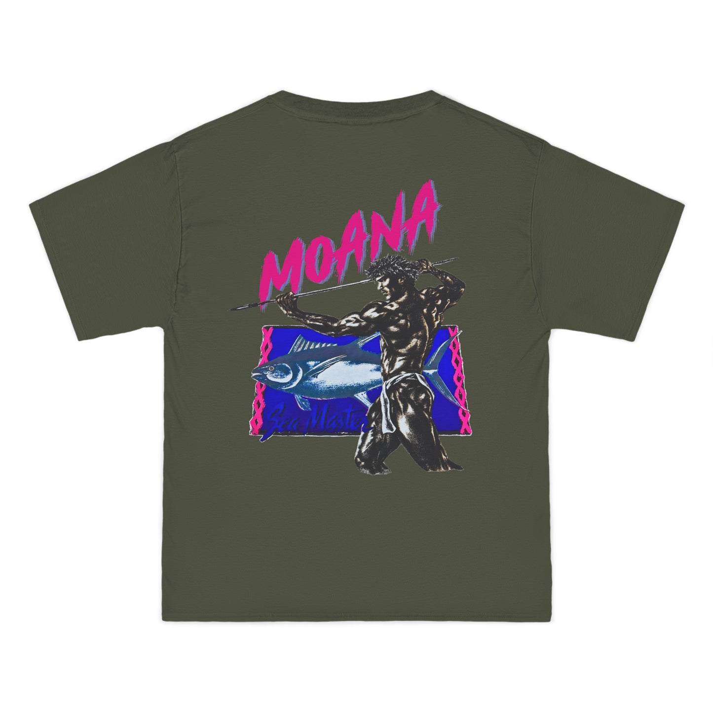 Hawaiian Strength Moana Sea Master Vintage Design 90s New Print Beefy-T® Short-Sleeve T-Shirt