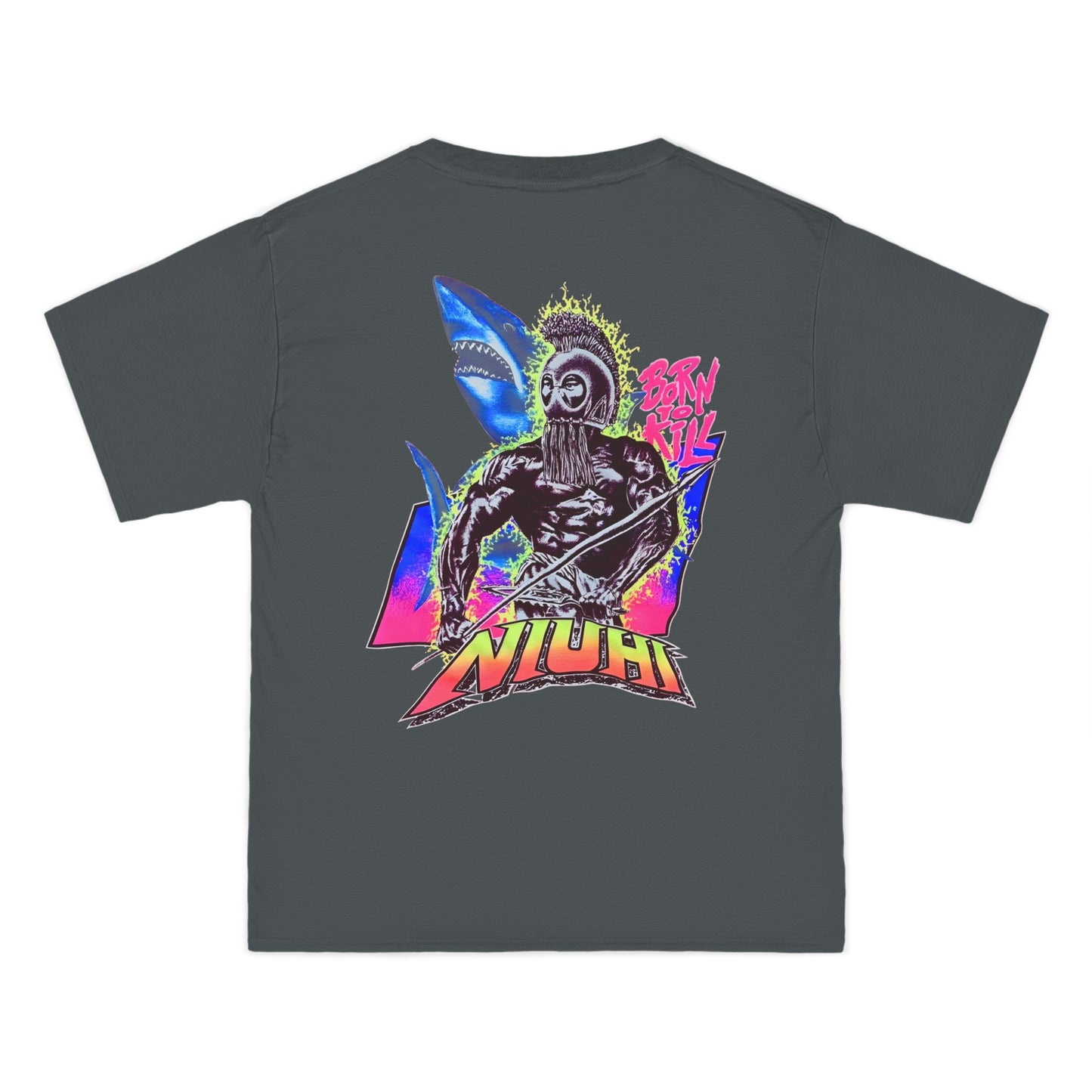 Hawaiian Strength Niuhi Born To Kill Vintage Design 90s New Print Beefy-T® Short-Sleeve T-Shirt