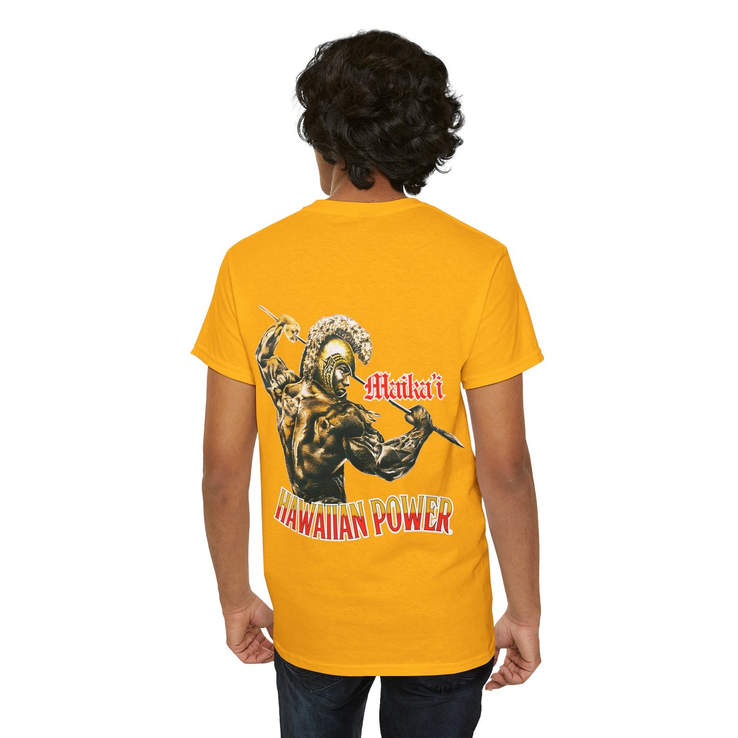 Hawaiian Strength Maika'i Hawaiian Power Vintage Design 90s New Print Unisex Heavy Cotton Tee