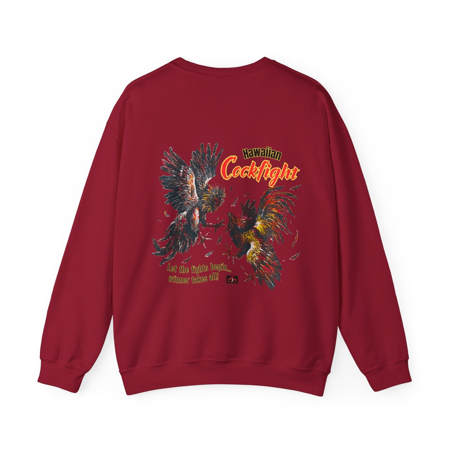 Hawaiian Strength Hawaiian Cockfight Vintage Design 90s New Print Unisex Heavy Blend™ Crewneck Sweatshirt