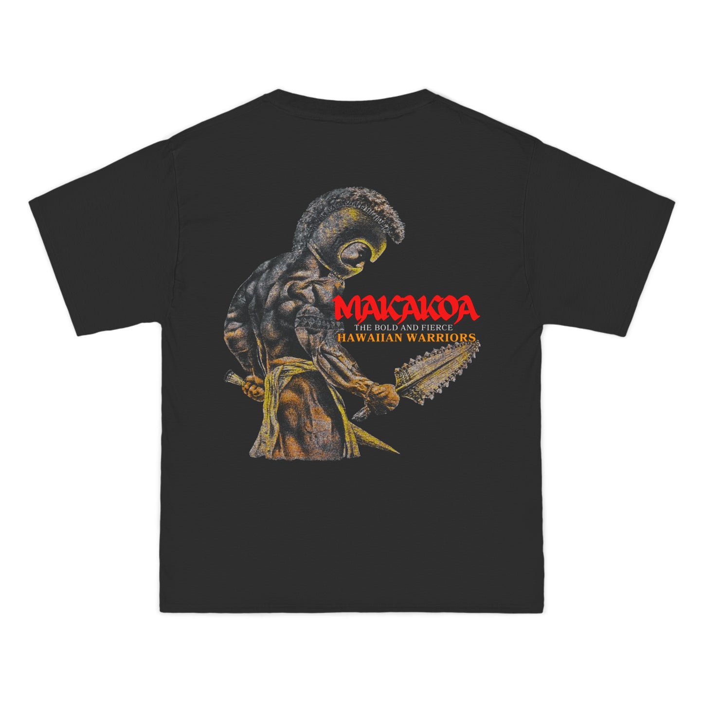 Hawaiian Strength Makakoa The Bold and Fierce Hawaiian Warriors Vintage Design 90s New Print Beefy-T® Short-Sleeve T-Shirt