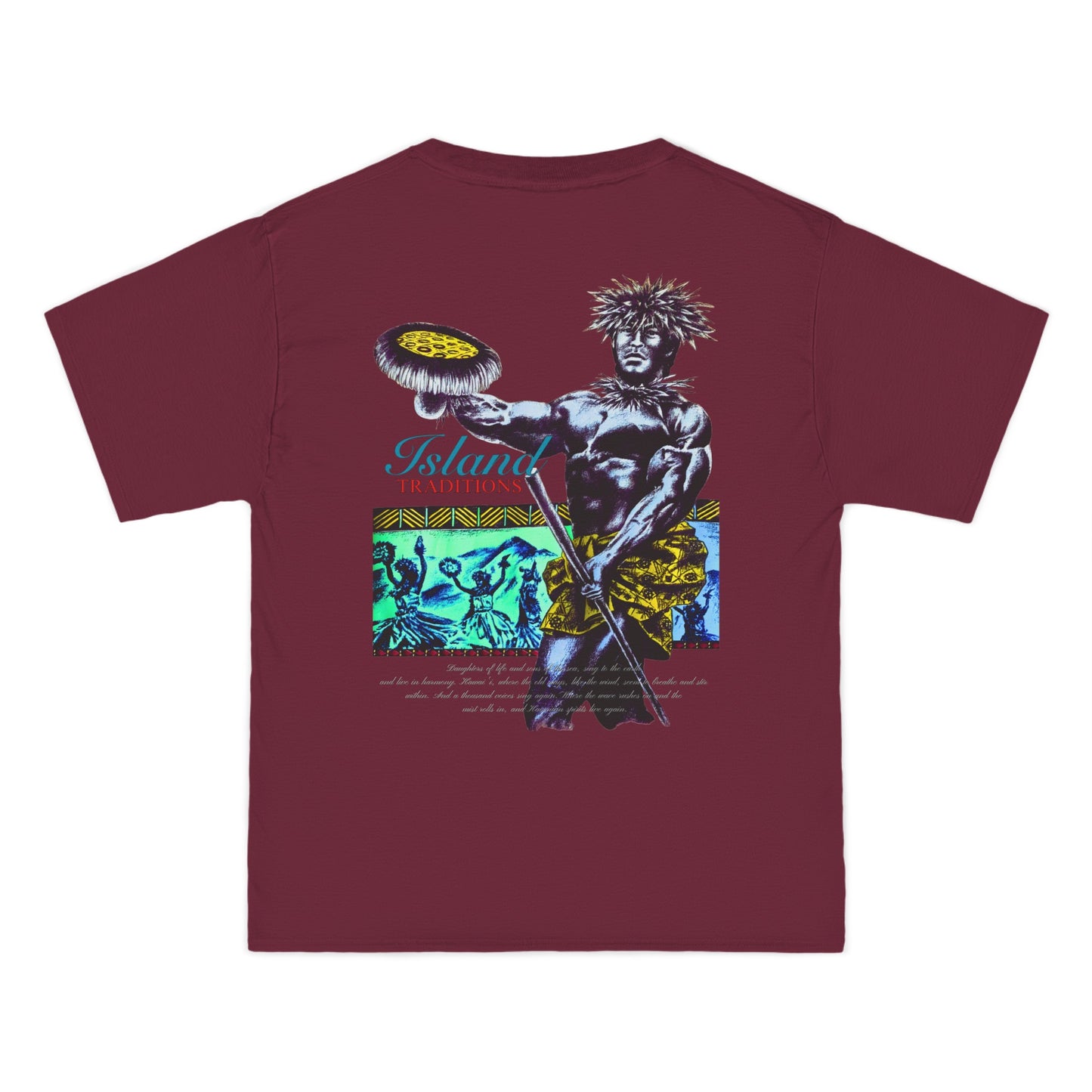 Hawaiian Strength Island Traditions Vintage Design 90s New Print Beefy-T® Short-Sleeve T-Shirt