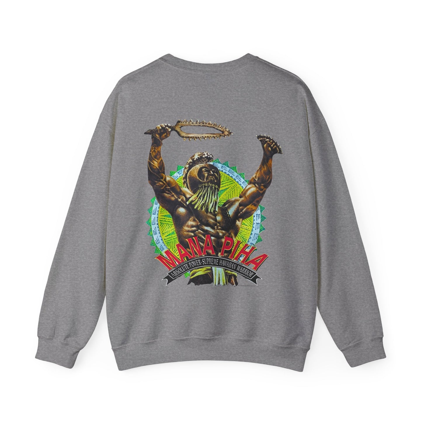 Hawaiian Strength Mana Piha Vintage Design 90s New Print Unisex Heavy Blend™ Crewneck Sweatshirt