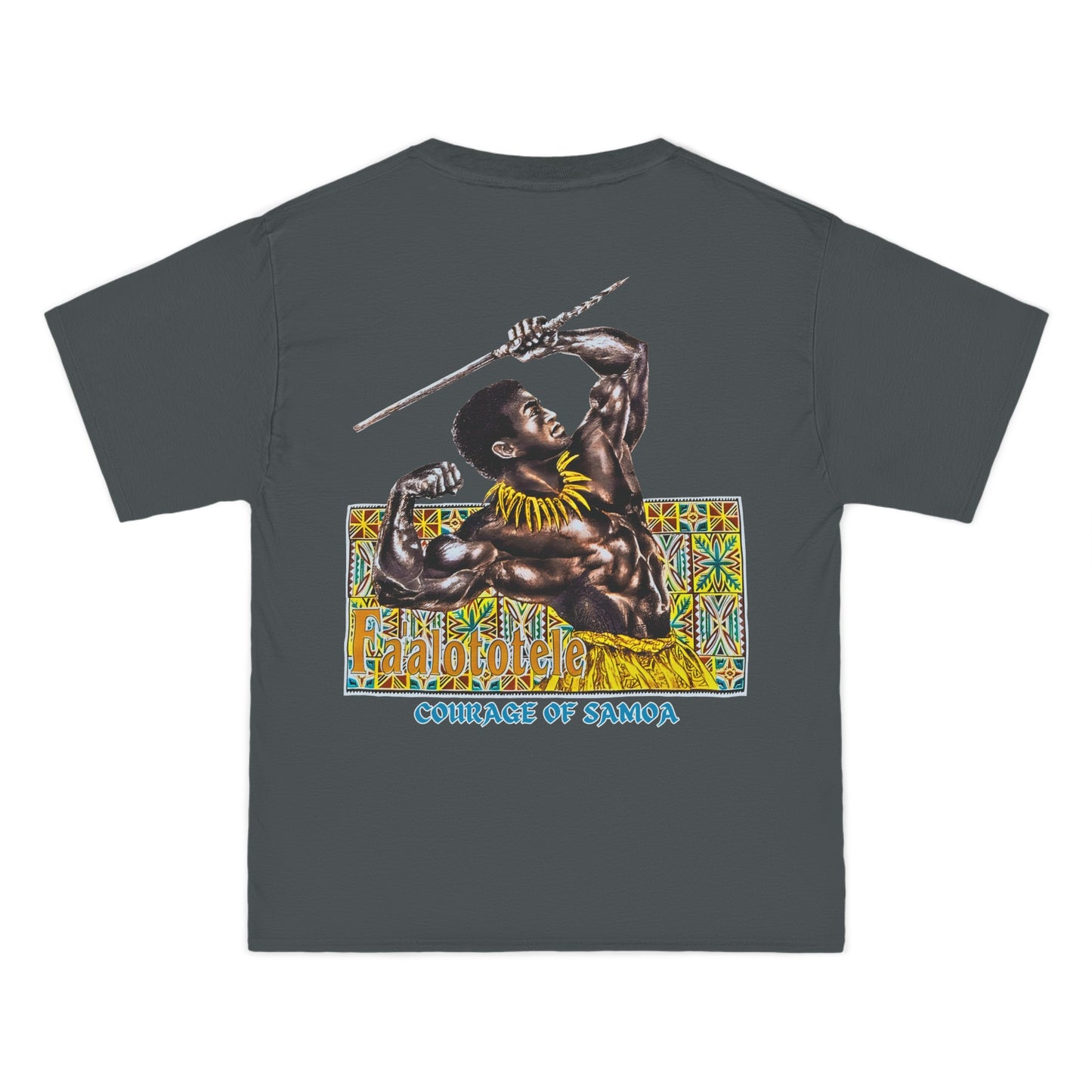 Samoan Strength Faalototele Courage of Samoa Vintage Design 90s New Print Beefy-T® Short-Sleeve T-Shirt