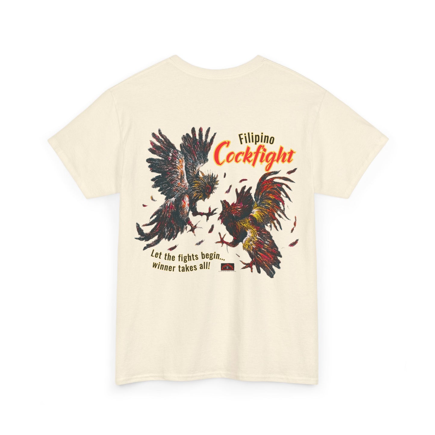 Filipino Strength Filipino Cockfight Vintage Design 90s New Print T-shirt Unisex Heavy Cotton Teetton Tee