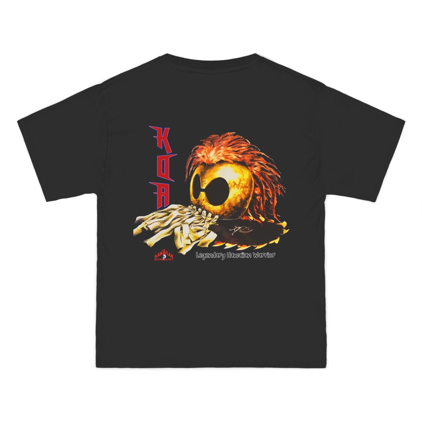 Hawaiian Strength Koa Legendary Hawaiian Warrior Vintage Design 90s New Print Beefy-T® Short-Sleeve T-Shirt