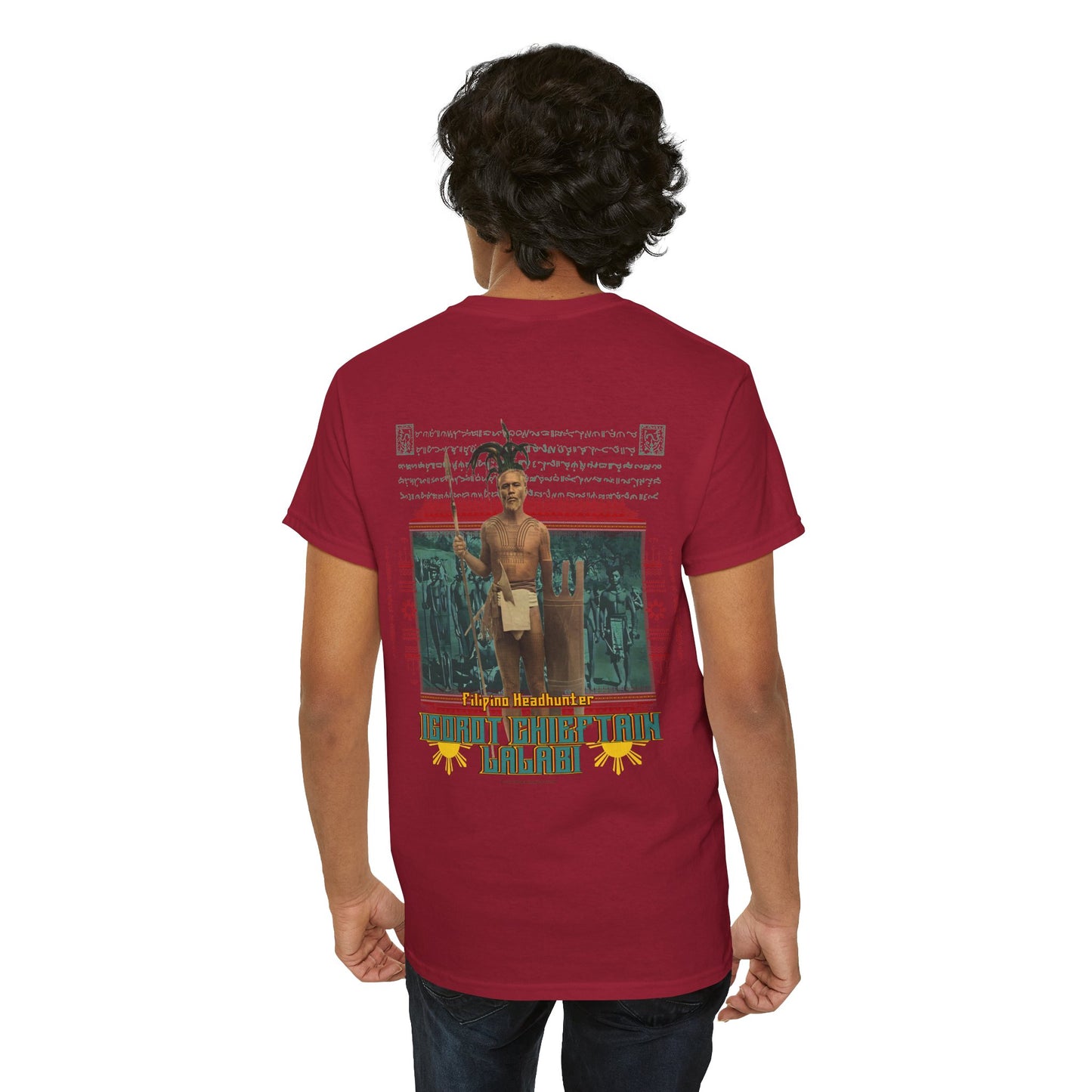 Filipino Strength Filipino Headhunter Igorot Chieftain Lalabi Unisex Heavy Cotton Tee