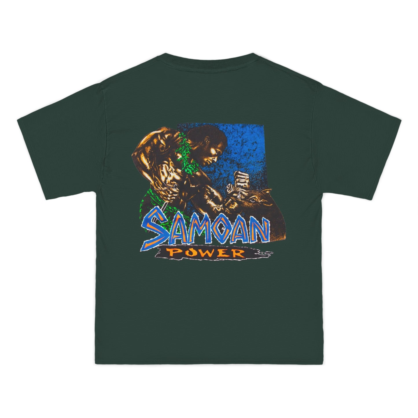 Samoan Strength Samoan Power Vintage Design 90s New Print Beefy-T® Short-Sleeve T-Shirt
