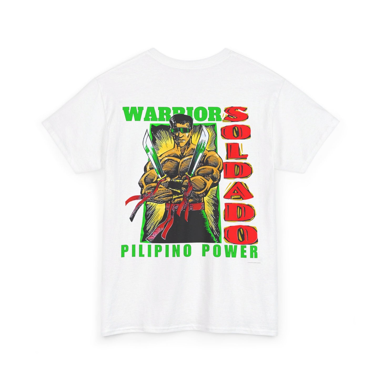 Filipino Strength Soldado Warrior Pilipino Power Vintage Design 90s New Print Unisex Heavy Cotton Tee