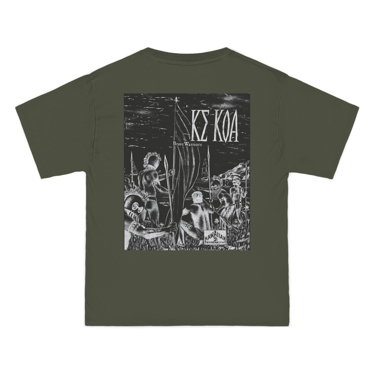 Hawaiian Strength Brave Warriors Ke Koa Vintage Design 90s New Print Beefy-T® Short-Sleeve T-Shirt