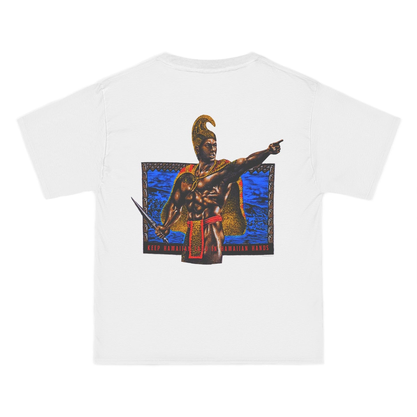Hawaiian Strength Keep Hawaiian Land In Hawaiian Hands Vintage Design 90s New Print Beefy-T® Short-Sleeve T-Shirt