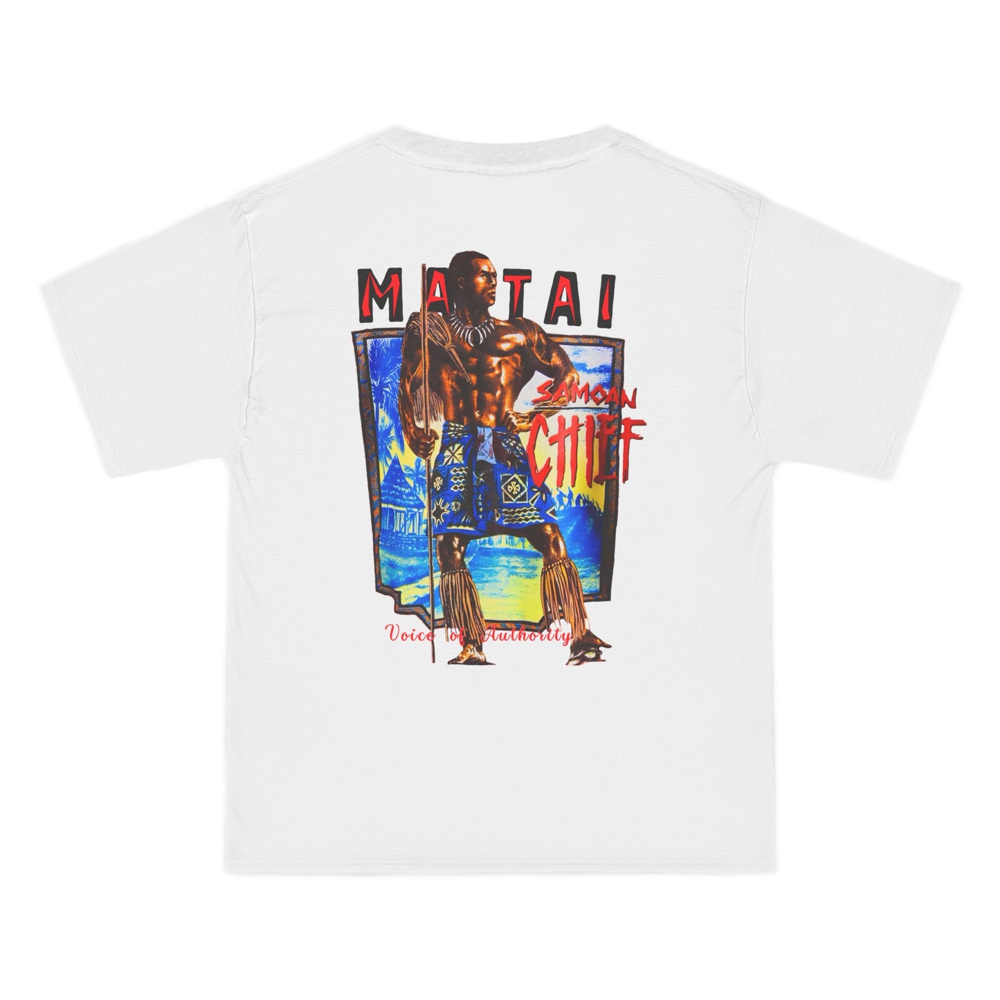 Samoan Strength Samoan Chief Matai Voice of Authority Vintage Design 90s New Print Beefy-T® Short-Sleeve T-Shirt