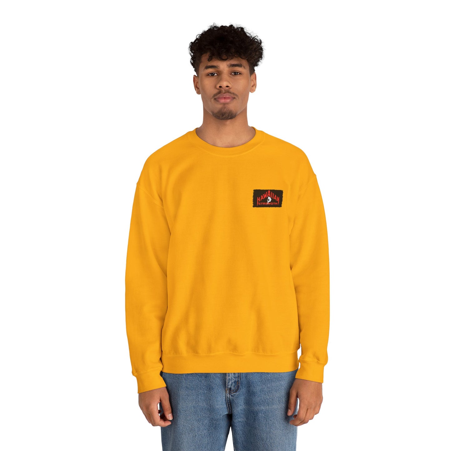Hawaiian Strength Legendary Mo'olelo Vintage 90s Design New Print Unisex Heavy Blend™ Crewneck Sweatshirt