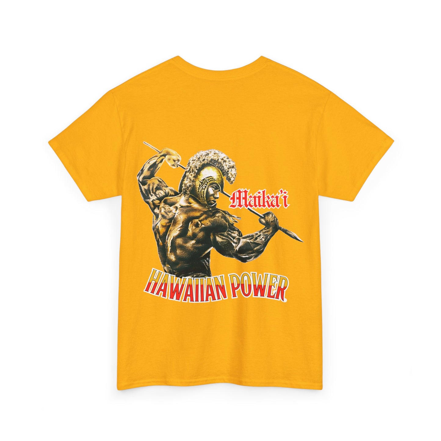 Hawaiian Strength Maika'i Hawaiian Power Vintage Design 90s New Print Unisex Heavy Cotton Tee