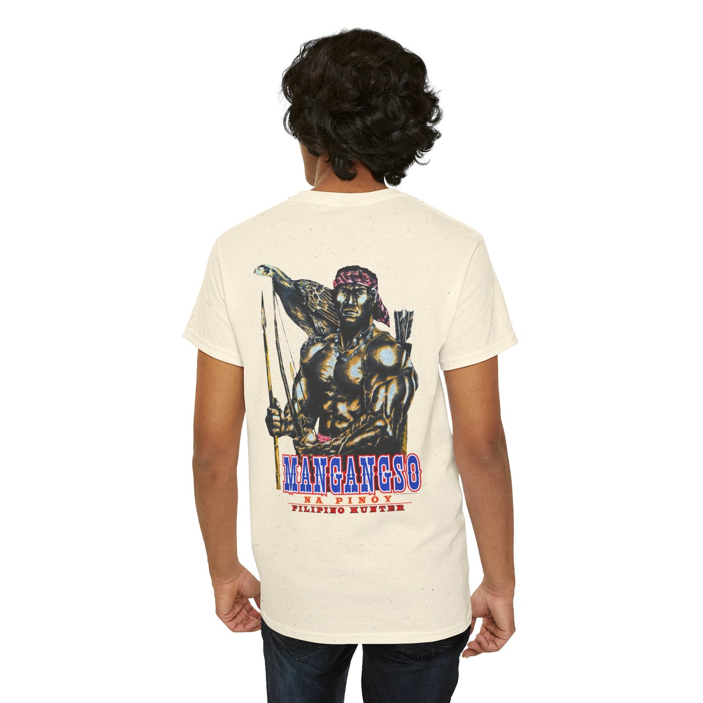 Filipino Strength Mangangso Na Pinoy Filipino Hunter Vintage Design 90s New Print Unisex Heavy Cotton Tee