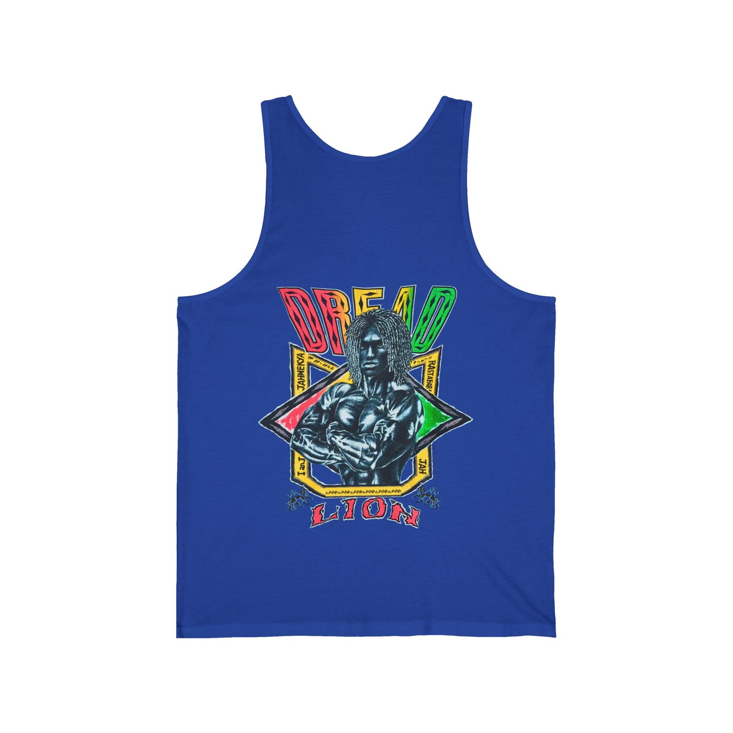 Jawaiian Strength Dread Lion Vintage 90s Design New Print Unisex Jersey Tank