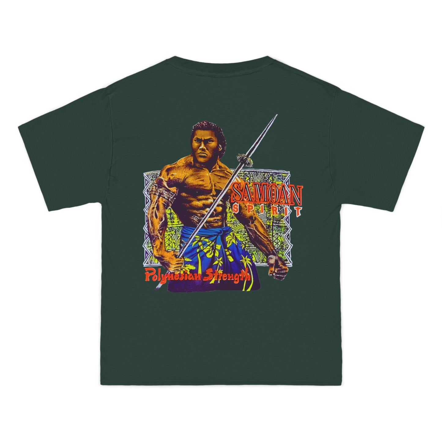 Samoan Strength Samoan Spirit Polynesian Strength Vintage Design 90s New Print Beefy-T® Short-Sleeve T-Shirt