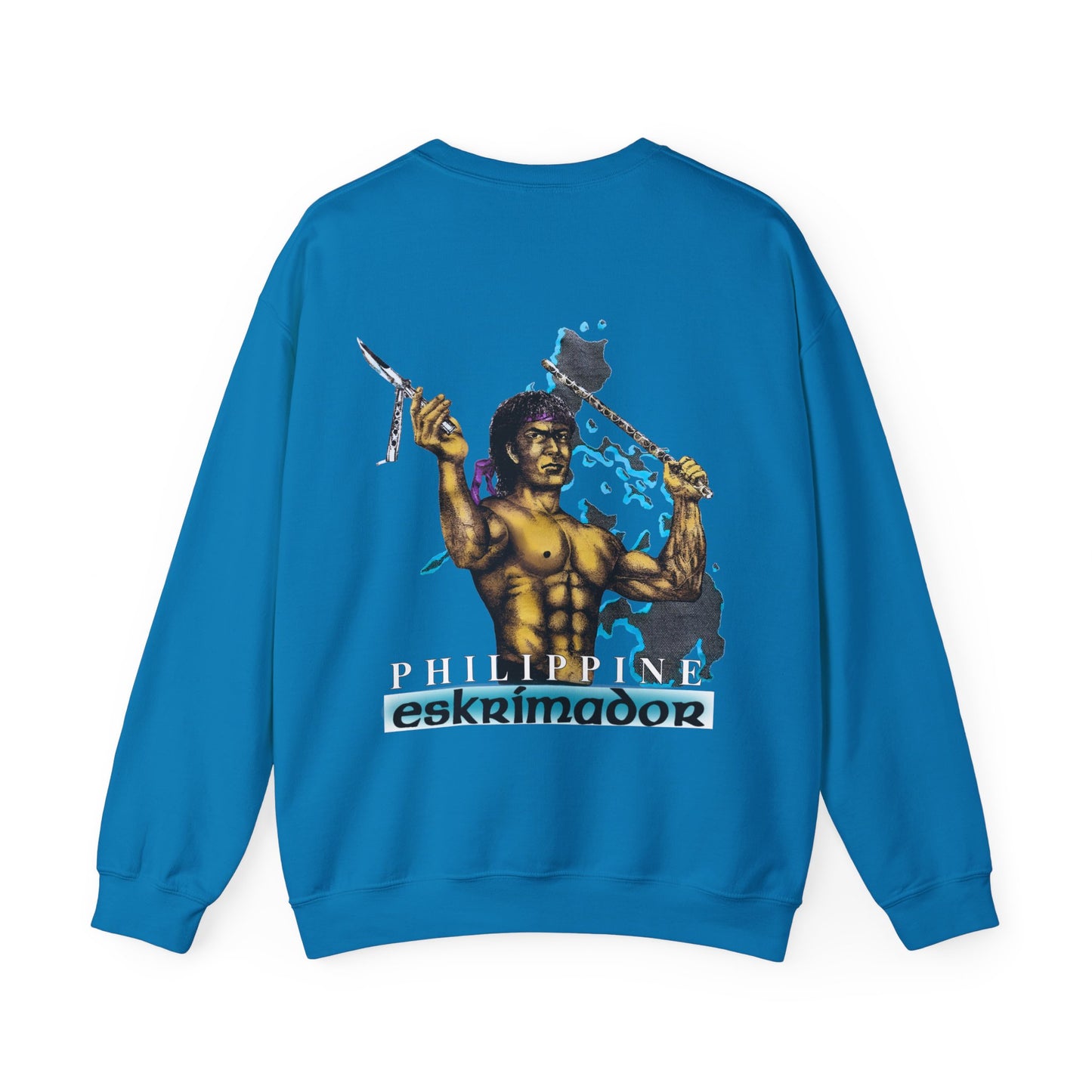 Filipino Strength Philippine Eskrimador Vintage Design 90s New Print Unisex Heavy Blend™ Crewneck Sweatshirt