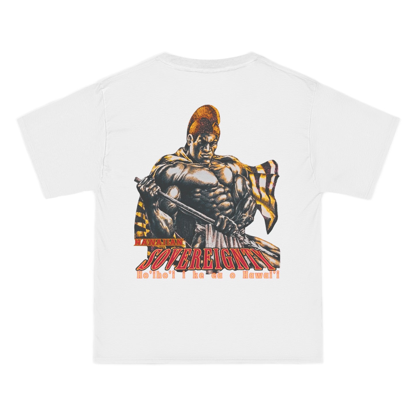 Hawaiian Strength Hawaiian Sovereignty Ho'iho'i i ke ea o Hawai'i Vintage Design 90s New Print Beefy-T® Short-Sleeve T-Shirt