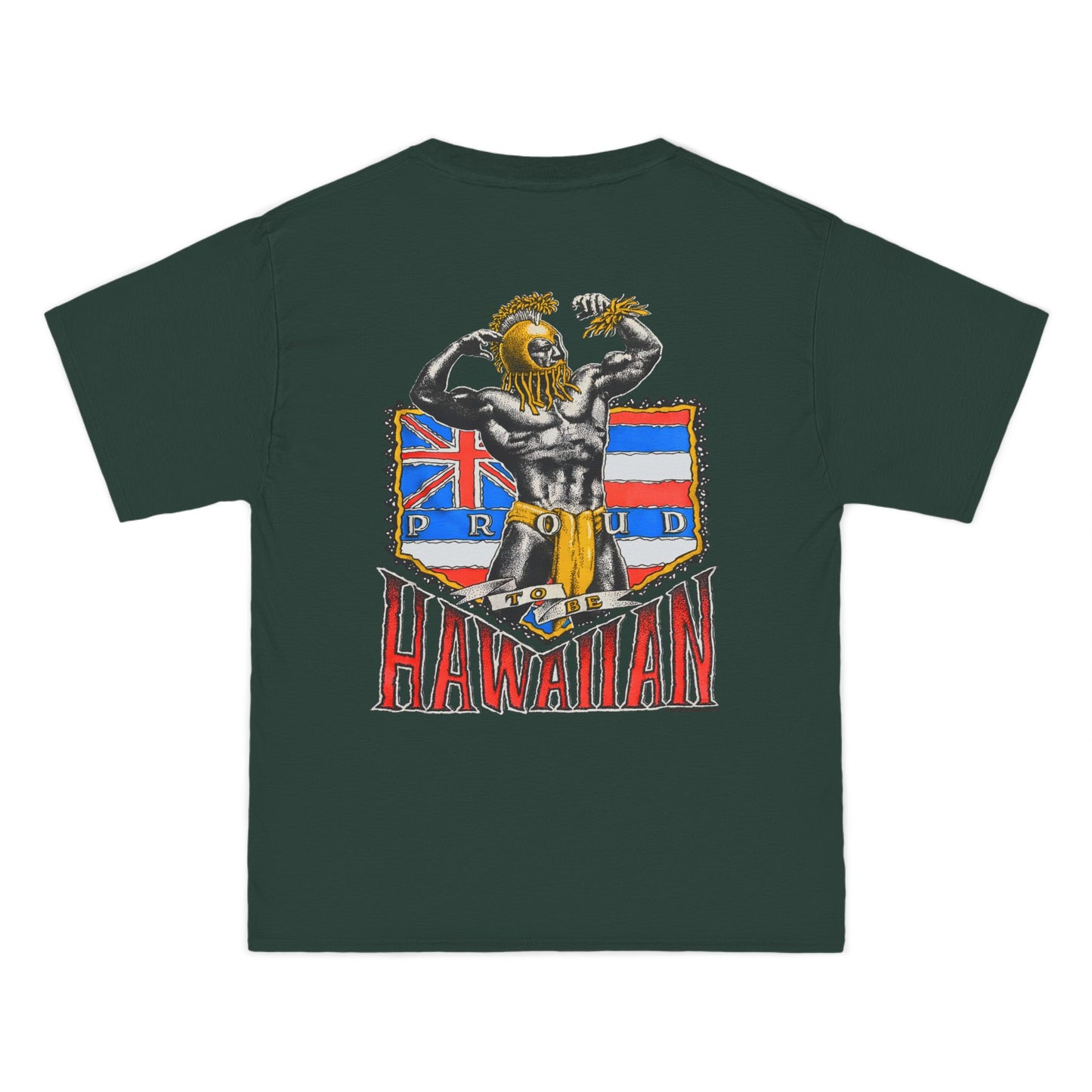 Hawaiian Strength Proud To Be Hawaiian Vintage Design 90s New Print Beefy-T® Short-Sleeve T-Shirt