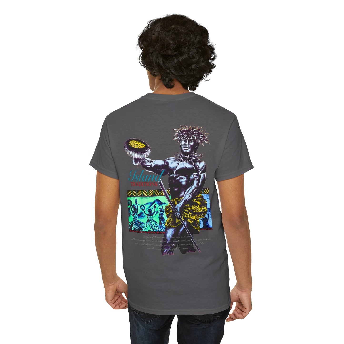 Hawaiian Strength Island Traditions Shirt Vintage Design 90s New Print Unisex Heavy Cotton Tee