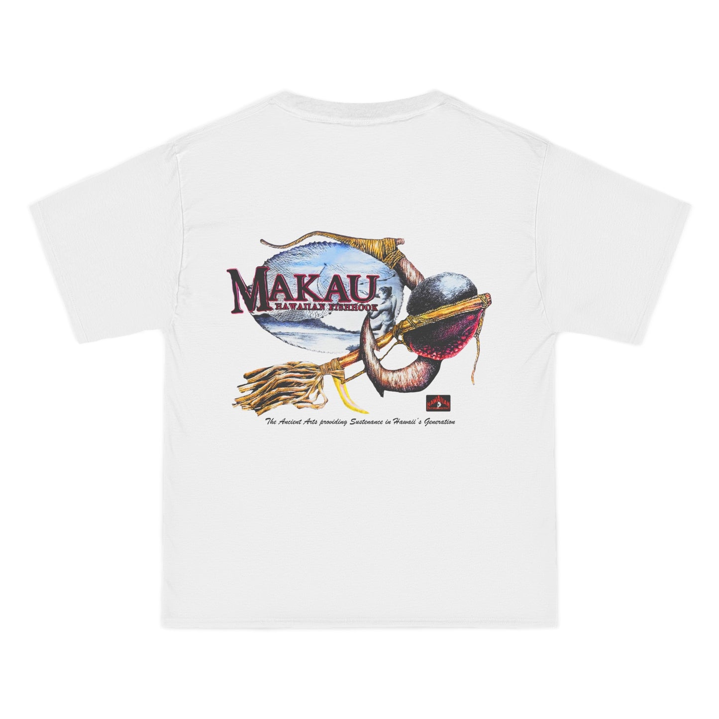 Hawaiian Strength Makau Hawaiian Fishhook Vintage Design 90s New Print Beefy-T® Short-Sleeve T-Shirt