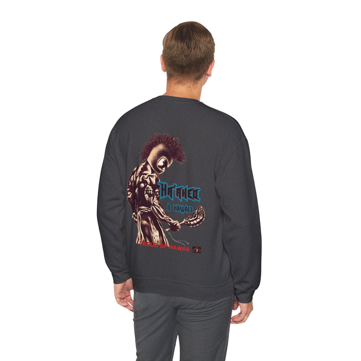 Hawaiian Strength Proud of Hawaii Ha'aheo o Hawai'i Vintage Design 90s New Print Unisex Heavy Blend™ Crewneck Sweatshirt