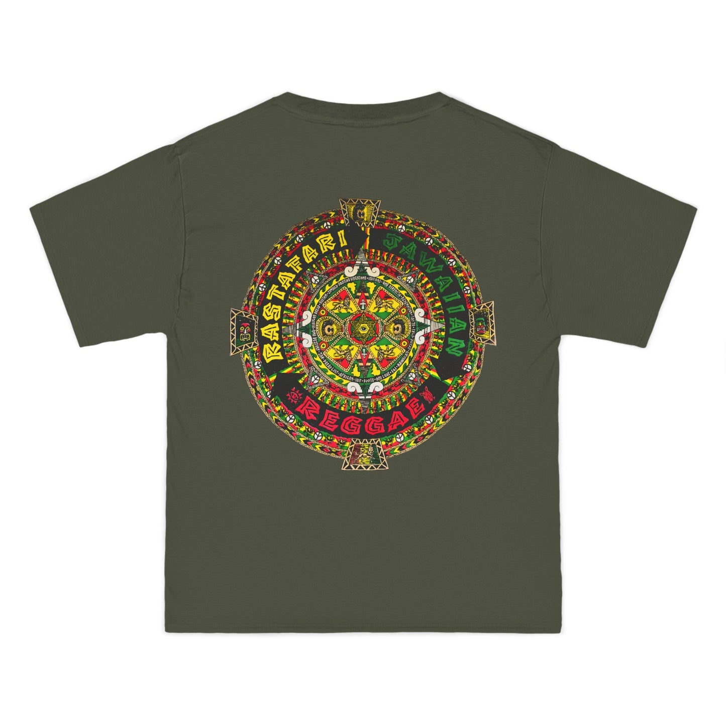 Jawaiian Strength Rastafari Jawaiian Reggae Vintage Design 90s New Print Beefy-T® Short-Sleeve T-Shirt