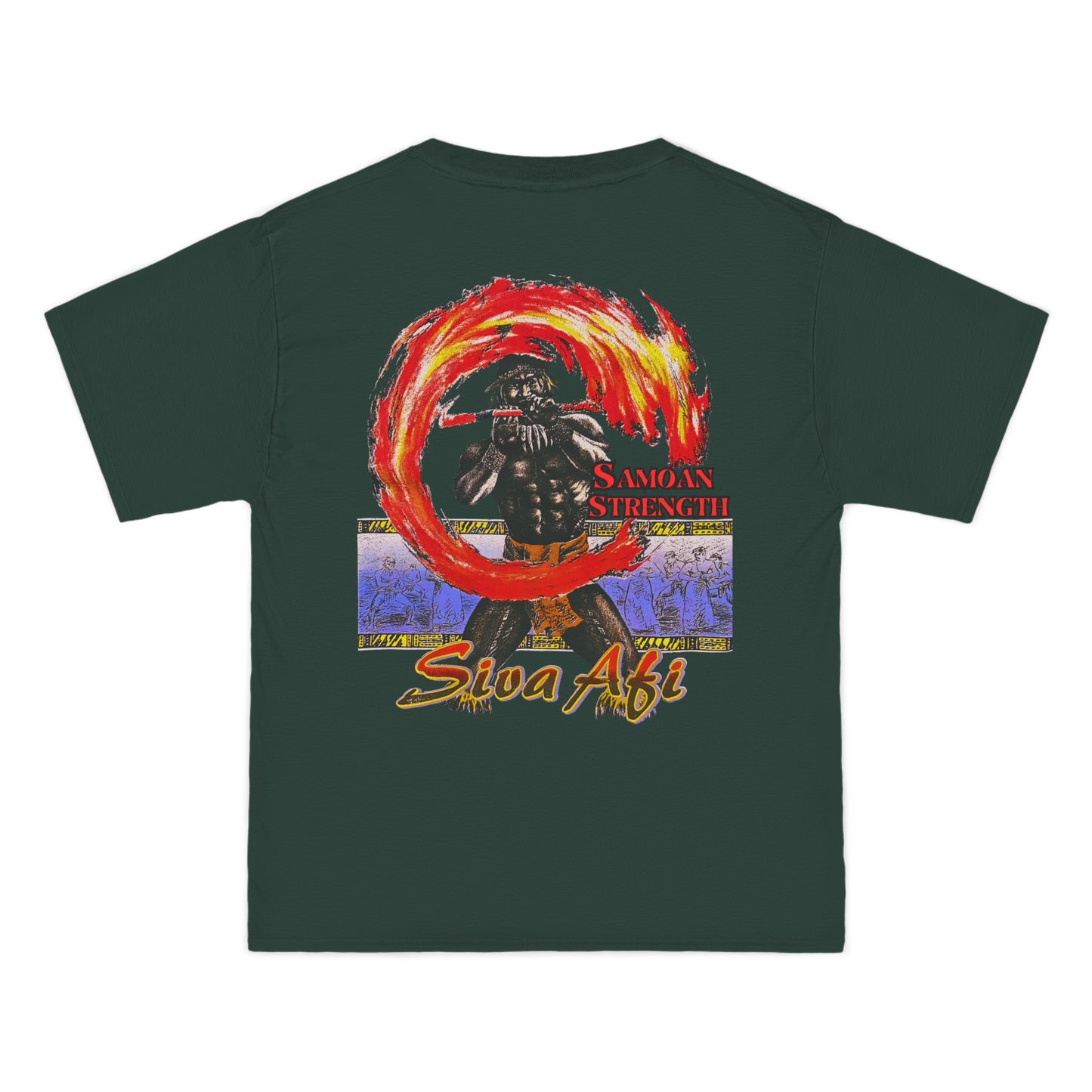 Samoan Strength Siva Afi Vintage Design 90s New Print Beefy-T® Short-Sleeve T-Shirt