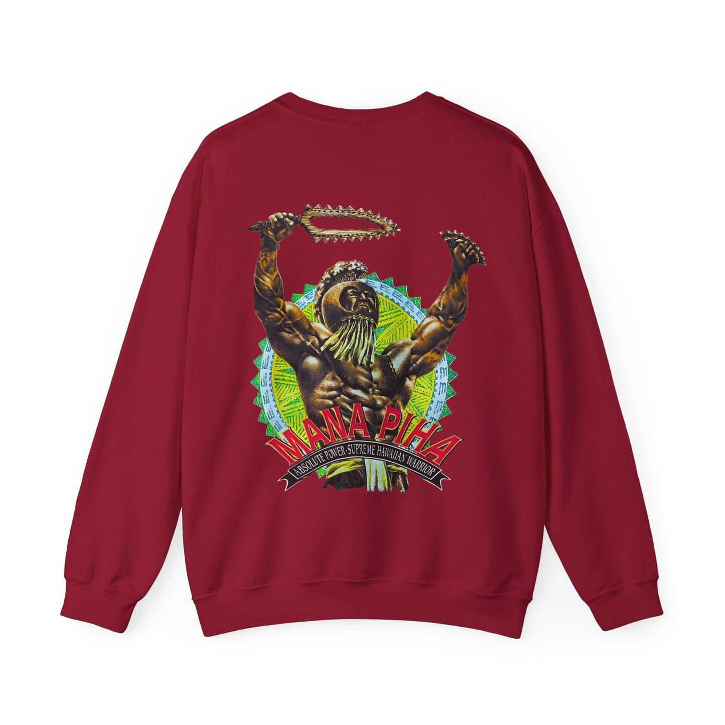 Hawaiian Strength Mana Piha Vintage Design 90s New Print Unisex Heavy Blend™ Crewneck Sweatshirt