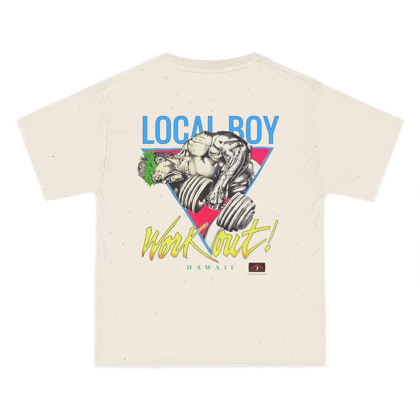 Hawaiian Strength Local Boy Work Out Hawaii Vintage 90s Design New Print Beefy-T® Short-Sleeve T-Shirt