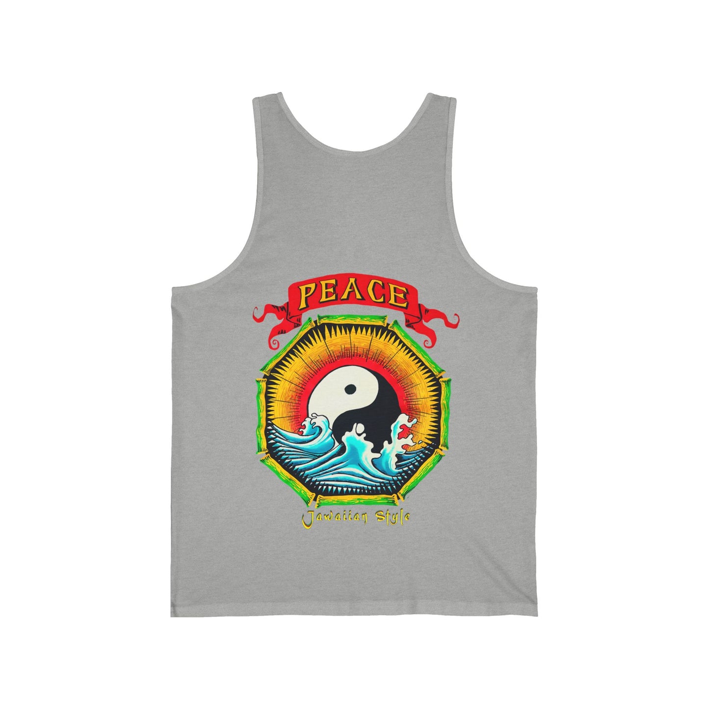 Jawaiian Strength Peace Jawaiian Style Vintage Design 90s New Print Unisex Jersey Tank