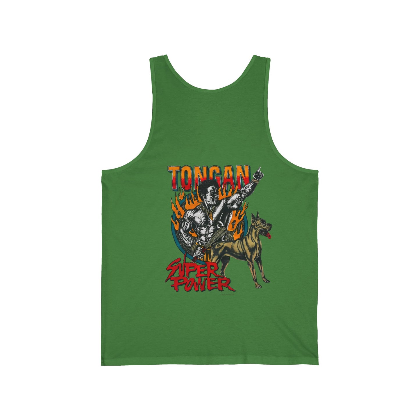 Local Strength Tongan Super Power Vintage 90s Design New Print Unisex Jersey Tank